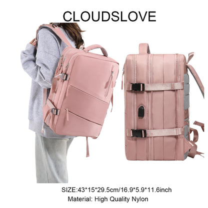 Academy Bag Airplane Travel Backpack Cabin Woman Rayanair 40x20x25 Business Laptop Nylon Traveling University USB Charging